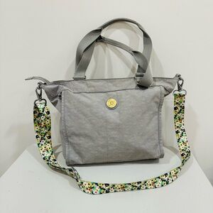 Kipling Shopper‎ Solid Tote With Printed Straps State Grey